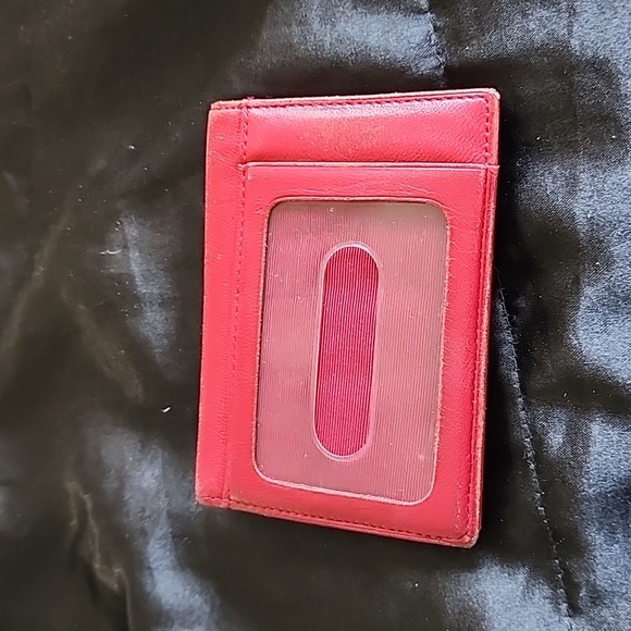 Burberry Leather Card Wallet Red - Picture 5 of 13